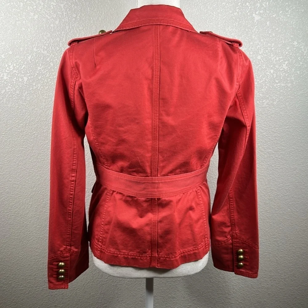 J. Crew Orange 100% Cotton Long‎ Sleeve Casual Career Preppy Jacket Size XS